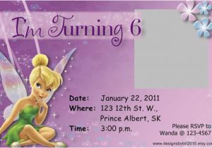 Download Tinkerbell Birthday Invitations Tinkerbell Birthday Invitation Free