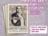 Downton Abbey Birthday Card Downton Abbey Party Invitation Card Printable Invitation Card