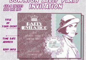 Downton Abbey Birthday Card Items Similar to Downton Abbey Party Invitation Card