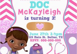 Dr Mcstuffins Birthday Invitations Doc Mcstuffins Birthday Invitation by Kaitlinskardsnmore