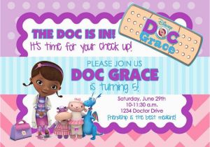 Dr Mcstuffins Birthday Invitations Doc Mcstuffins Birthday Party Invitation by Lifeonpurpose