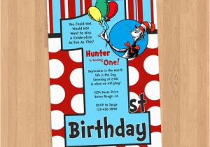 Dr Seuss 1st Birthday Invitations Dr Seuss 1st Birthday Invitation Diy Printable