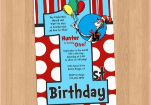 Dr Seuss 1st Birthday Invitations Dr Seuss 1st Birthday Invitation Diy Printable