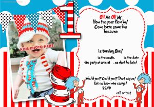 Dr Seuss 1st Birthday Invitations Free Printable Dr Seuss 1st Birthday Invitation Template