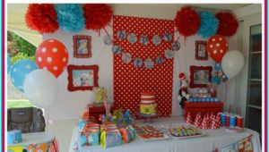 Dr Seuss 1st Birthday Party Decorations Dr Seuss Party theme Tiny oranges Oc Mom Blog