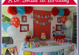 Dr Seuss 1st Birthday Party Decorations Dr Seuss Party theme Tiny oranges Oc Mom Blog