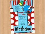 Dr Seuss 1st Birthday Party Invitations Dr Seuss 1st Birthday Invitation Diy Printable