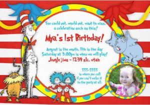 Dr Seuss 1st Birthday Party Invitations Dr Seuss Birthday Invitations Ideas Bagvania Free