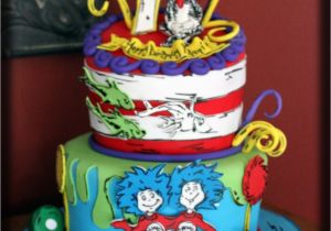 Dr Seuss Birthday Cake Decorations Dr Seuss Inspired Birthday Cake