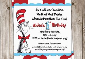 Dr Seuss Birthday Invitations Photo Items Similar to Dr Seuss Birthday Invitation On Etsy