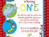 Dr Seuss Birthday Invitations Wording Dr Seuss First Birthday Party Invitation by Sdgraphicdesign