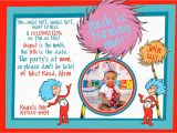 Dr Seuss Birthday Invite Birthday Invitation Dr Seuss theme