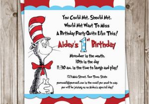 Dr Seuss Birthday Invite Items Similar to Dr Seuss Birthday Invitation On Etsy