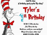 Dr Seuss Birthday Invites Cat In the Hat Invitation Printed 5×7 Customized