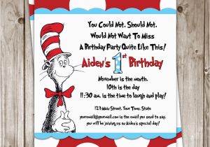 Dr Seuss Birthday Invites Party Invitations How to Make Dr Seuss Party Invitations