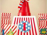 Dr Seuss First Birthday Decorations Kara 39 S Party Ideas Dr Seuss Boy Girl Cat In the Hat 1st