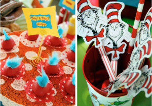 Dr Seuss First Birthday Decorations Kara 39 S Party Ideas Dr Seuss Cat In the Hat 1st Birthday