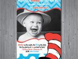 Dr Seuss First Birthday Invitations Dr Seuss Birthday Invitation First Birthday by Abbyreesedesign