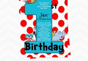 Dr Seuss First Birthday Invitations Dr Seuss Invitations for 1st Birthday Only by Dpdesigns2012