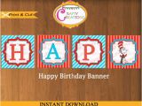 Dr Seuss Happy Birthday Banner Dr Seuss Happy Birthday Banner Cat In the by