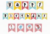 Dr Seuss Happy Birthday Banner Dr Seuss Happy Birthday Banner Printable by Bellepapermarket