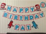 Dr Seuss Happy Birthday Banner Dr Seuss Inspired Birthday Banners Happy Birthday with