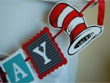 Dr Seuss Happy Birthday Banner Dr Seuss Inspired Happy Birthday Banner Cat In the Hat Dr