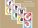 Dr Seuss Happy Birthday Banner Printable Dr Seuss Birthday Banner Happy Birthday Banner