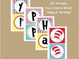 Dr Seuss Happy Birthday Banner Printable Dr Seuss Birthday Banner Happy Birthday Banner