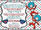 Dr Seuss Twin Birthday Invitations Printable Dr Seuss Baby Shower Invitations for One Baby