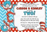 Dr Seuss Twin Birthday Invitations Unavailable Listing On Etsy