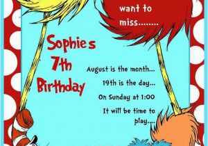 Dr Suess Birthday Invitations Dr Seuss Birthday Party Ideas Photo 20 Of 20 Catch My