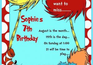 Dr Suess Birthday Invitations Dr Seuss Birthday Party Ideas Photo 20 Of 20 Catch My