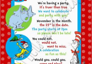 Dr Suess Birthday Invites Custom Personalized Dr Seuss Inspired 1st 2nd or 3rd