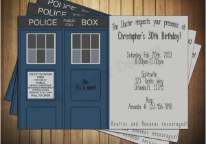 Dr who Birthday Invitations Novel Concept Designs Doctor who Birthday Invitations