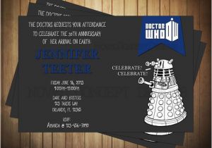 Dr who Birthday Invitations Novel Concept Designs Doctor who Birthday Invitations