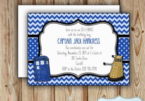 Dr who Birthday Invitations Personalized Printable Doctor who Party Invitation Doctor