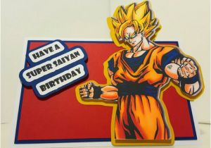 Dragon Ball Z Birthday Card Dragon Ball Z Birthday Card by Craftingwithattitude On Etsy
