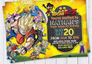 Dragon Ball Z Birthday Invitations Dragon Ball Invitation Dragon Ball Birthday Invitation