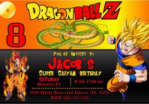 Dragon Ball Z Birthday Invitations Dragon Ball Z Birthday Invitation Invitacion De
