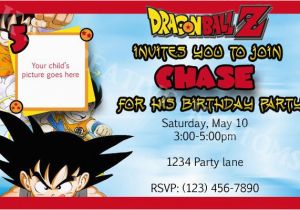 Dragon Ball Z Birthday Invitations Dragon Ball Z Custom Birthday Party Invitation Hq Digital