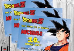 Dragon Ball Z Birthday Invitations Dragon Ball Z Goku Birthday Party Invitation