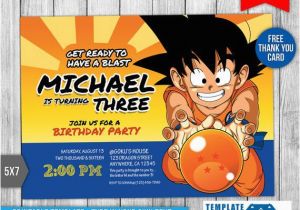 Dragon Ball Z Birthday Invitations Dragon Ball Z Invitation Dragon Ball Z Birthday by