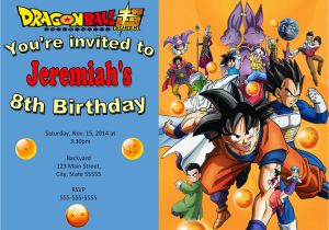 Dragon Ball Z Birthday Invitations Dragonball Z Invitation Dragonball Birthday