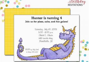 Dragon Birthday Invitations Printable Purple Dragon Invitation Kids Birthday Printable