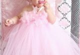 Dress for 1 Year Old Birthday Girl Gorgeous Light Pink Feather Tutu Dress for Baby Girl 6 18