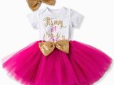Dress for 1 Year Old Birthday Girl One Year Old Baby Girl Birthday Outfits Lovely 3 Pcs Sets