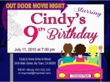 Drive In Movie Birthday Party Invitations Drive In Movie Night Printable Invitation Party Invitation