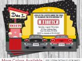 Drive In Movie Birthday Party Invitations Drive In Movie Party Invitation Drive In Birthday