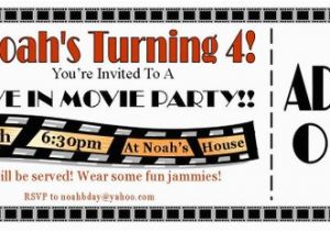 Drive In Movie Birthday Party Invitations Drive In Movie Ticket Invitation Actual by